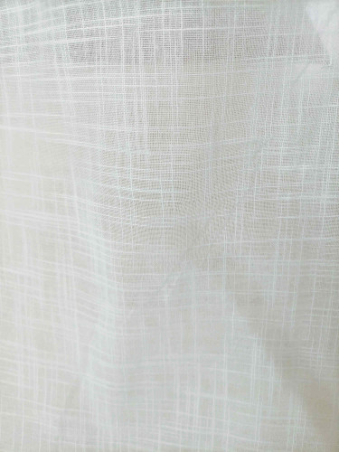 QYK258SA Faux Linen Custom Made Sheer Curtains(Color: White)