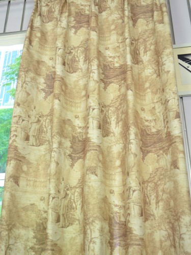 Eos Ancient Life Printed Faux Linen Versatile Pleat Curtain