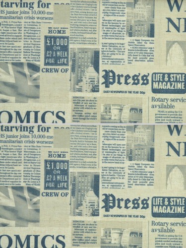Eos Newspaper Printed Faux Linen Versatile Pleat Curtain (Color: Hookers Green)