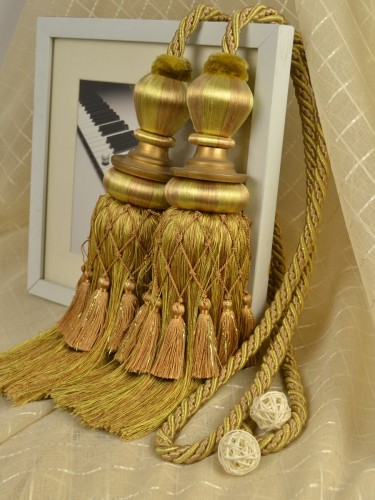 4 Colors QYM06 Curtain Tassel Tiebacks (Color: Dark Brown)