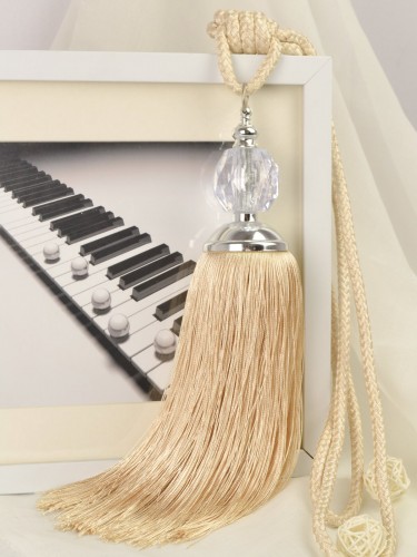 5 Colors QYM21 Curtain Tassel Tiebacks (Color: Beige)