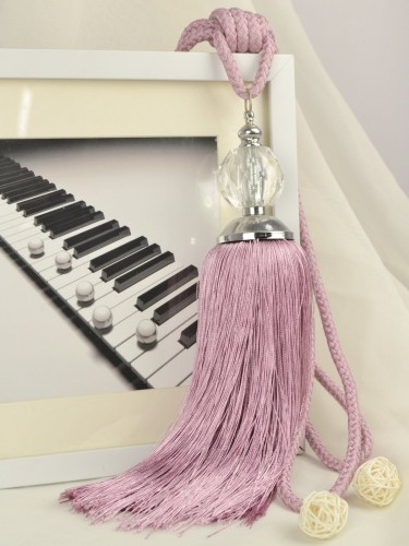 5 Colors QYM21 Curtain Tassel Tiebacks (Color: Pink)