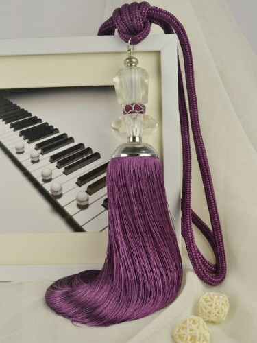 6 Colors QYM22 Curtain Tassel Tiebacks (Color: Purple)