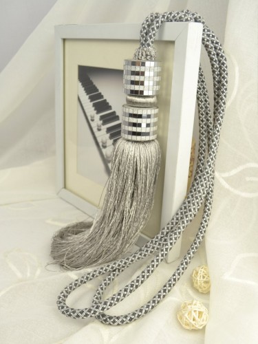 6 Colors QYM23 Curtain Tassel Tiebacks (Color: Gray)