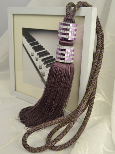 6 Colors QYM23 Curtain Tassel Tiebacks (Color: Purple)