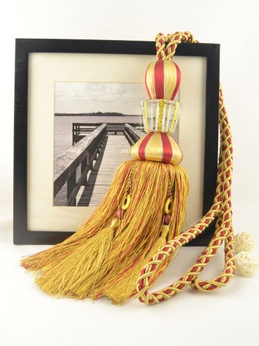 7 Colors QYM25 Curtain Tassel Tiebacks (Color: Yellow)
