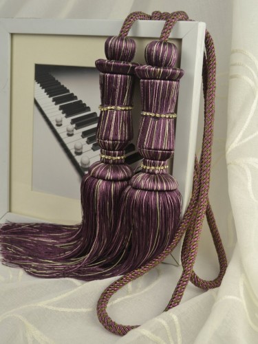 6 Colors QYM26 Curtain Tassel Tiebacks (Color: Purple)