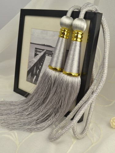 5 Colors QYM27 Curtain Tassel Tiebacks (Color: Gray)