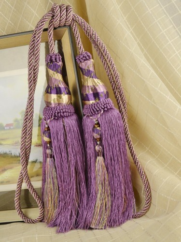 8 Colors QYM28 Curtain Tassel Tiebacks (Color: Purple)