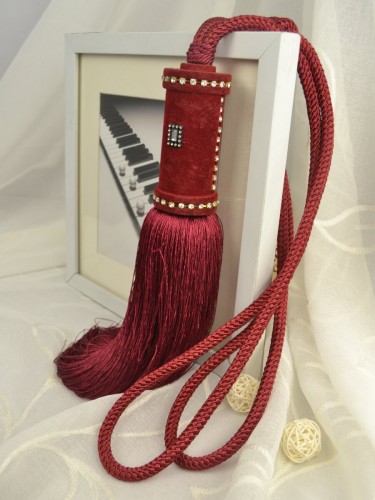 6 Colors QYM29 Curtain Tassel Tiebacks (Color: Red)