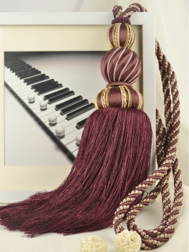 6 Colors QYM30 Curtain Tassel Tiebacks (Color: Purple)