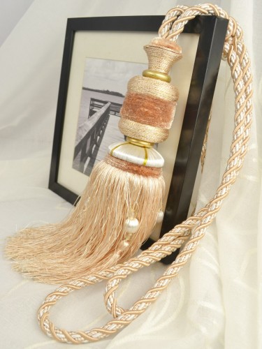 7 Colors QYM31 Curtain Tassel Tiebacks (Color: Beige)