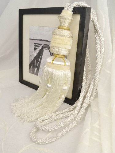 7 Colors QYM31 Curtain Tassel Tiebacks (Color: White)