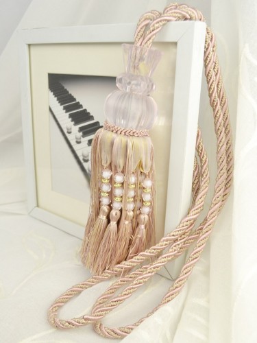 5 Colors QYM38 Curtain Tassel Tiebacks (Color: Pink)