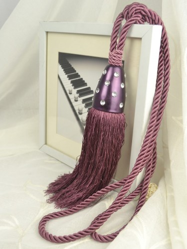 6 Colors QYM41 Curtain Tassel Tiebacks (Color: Purple)