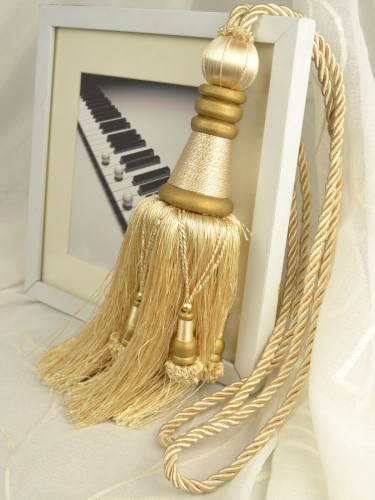 7 Colors QYM42 Curtain Tassel Tiebacks (Color: Beige)