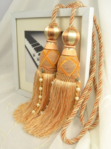 9 Colors QYM44 Curtain Tassel Tiebacks (Color: Orange)