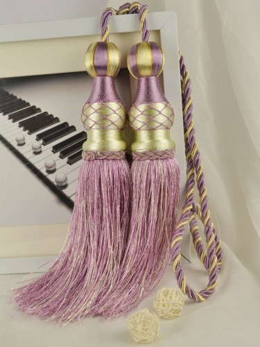 6 Colors QYM45 Curtain Tassel Tiebacks (Color: Pink)