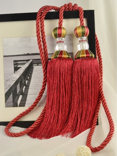 7 Colors QYM52 Curtain Tassel Tiebacks (Color: Red)