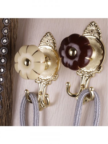 2 Colors QYM68 Round Pumpkin Curtain Tie Back Hold Backs