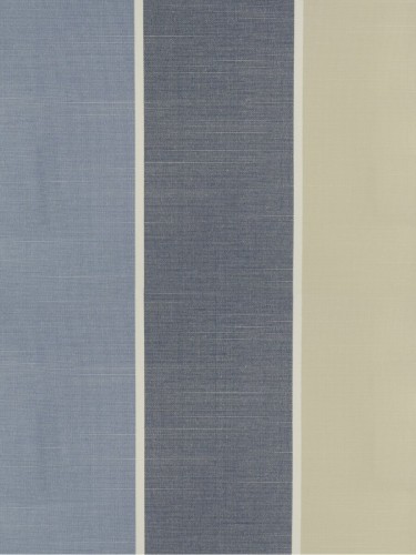 QYQ135CD Modern Big Striped Yarn Dyed Eyelet Ready Made Curtains (Color: Gray Blue)