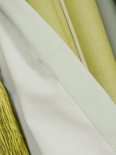 QYQ135CD Modern Big Striped Yarn Dyed Eyelet Ready Made Curtains Fabric Details