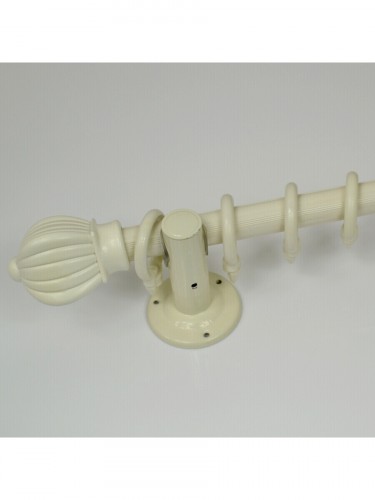 QYR0420 28mm Buller Aluminum Alloy Single Curtain Rod Set (Color: Ivory)