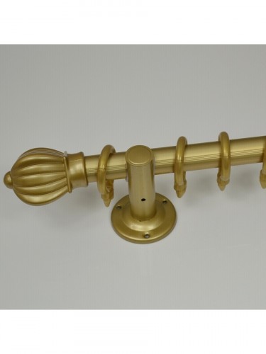 QYR0420 28mm Buller Aluminum Alloy Single Curtain Rod Set (Color: Light Gold)