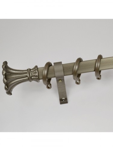 QYR0520 28mm Cardwell Aluminum Alloy Single Curtain Rod Set (Color: Light Champange)