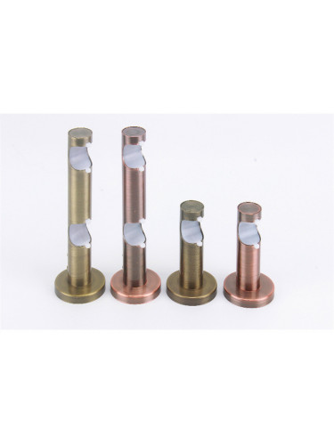 QYR10 28mm diameter Hayward Green Bronze Steel Curtain Rod Set With Ball And Square Finial
