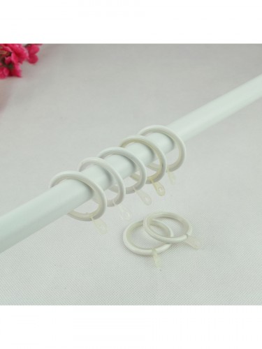 19mm Floral Cork Finial Steel Single Curtain Rod Set Custom Length Curtain Pole Rings