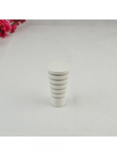 19mm Hollow Cork Finial Steel Single Curtain Rod Set Custom Length Curtain Pole Finial