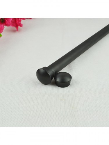 19mm Floral Cork Finial Steel Double Curtain Rod Set