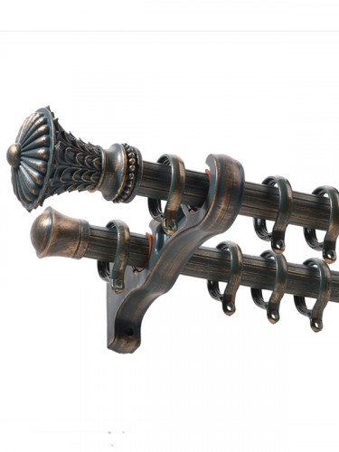 QYR4120 28mm Antique Black White Green Curtain Rod Sets