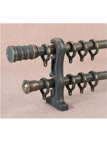 QYR4123 28mm Antique Black White Green Curtain Rod Sets