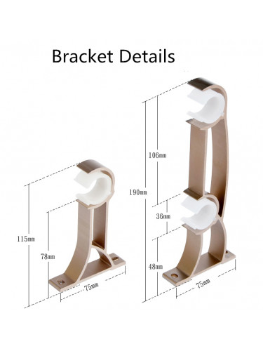 QYR43 On Sales 28mm Ball Finial Aluminum Alloy Single Double Curtain Rod Set