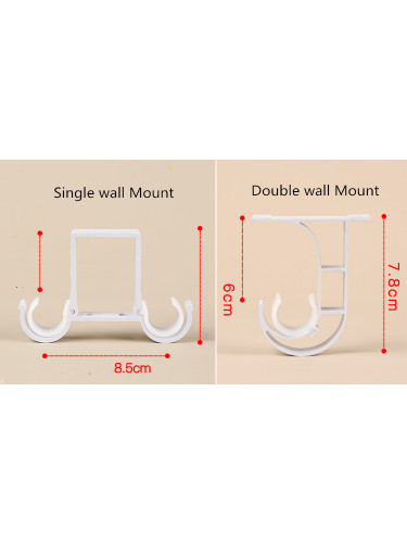 QYR47 28mm Aluminum Alloy Single Double Curtain Rod Set