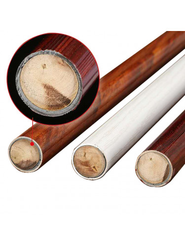 QYR58 28mm Diameter Wood Aluminum Alloy Single Double Curtain rod set