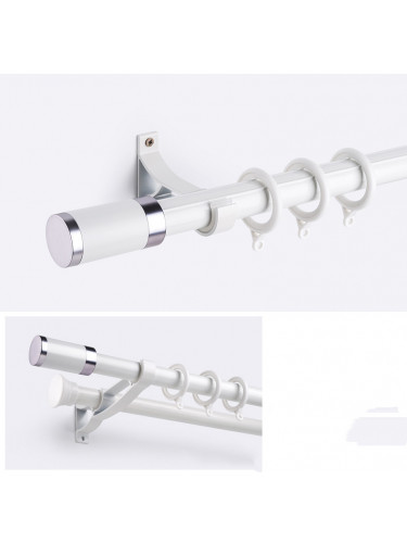 QYR69 28mm Column Finial Thick Aluminum Alloy Single Double Curtain rod set