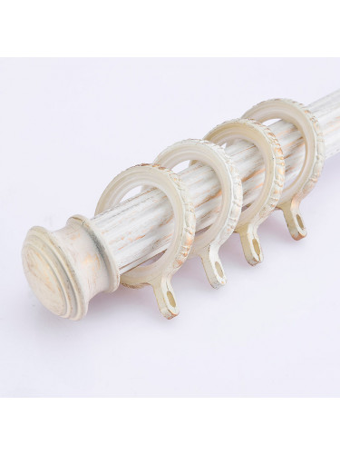 QYR73 28mm Antique Black White Curtain Rod Sets For Sale