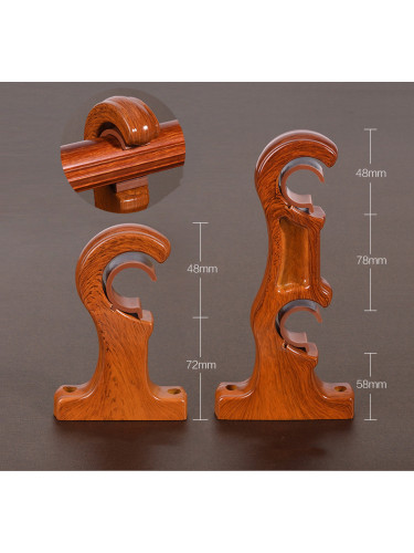 QYR84 28mm Diameter Cone Wood Finial Aluminum Alloy Wood Grain Single Double Curtain rod sets