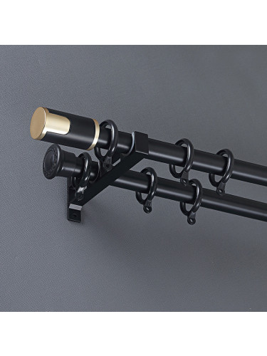 QYR89 28mm New Arrival Luxury White Grey Gold Aluminum Alloy Curtain rod sets