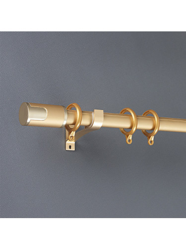 QYR89 28mm New Arrival Luxury White Grey Gold Aluminum Alloy Curtain rod sets(Color: Gold)