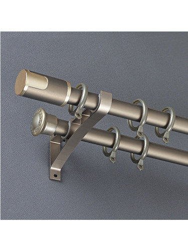 QYR89 28mm New Arrival Luxury White Grey Gold Aluminum Alloy Curtain rod set