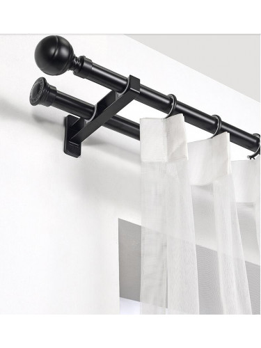 QYR92 28mm New Style Crystal Ball Finial Aluminum Alloy Single Double Curtain rod sets