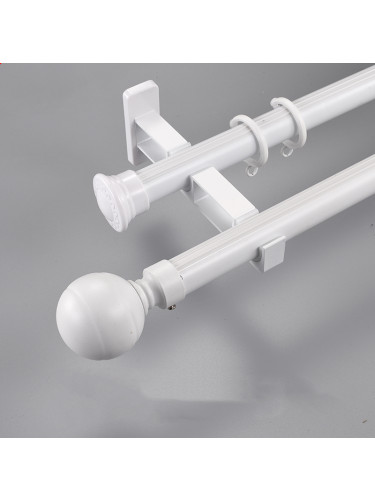 QYR92 28mm New Style Crystal Ball Finial Aluminum Alloy Single Double Curtain rod sets