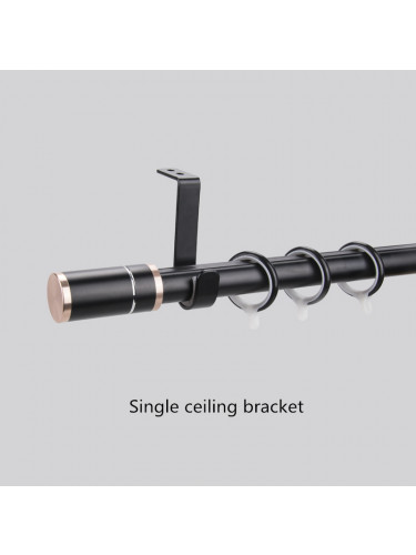 QYR96 28mm Column Finial Thick Aluminum Alloy Single Double Curtain rod set Ceiling/Wall Mount