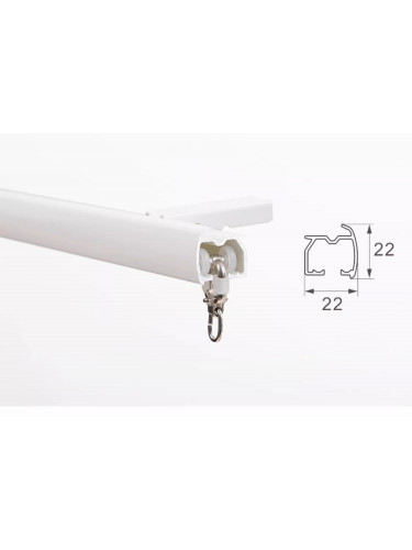 QYRF04 Wood Grain Single Double Curtain Tracks Ceiling/Wall Mount