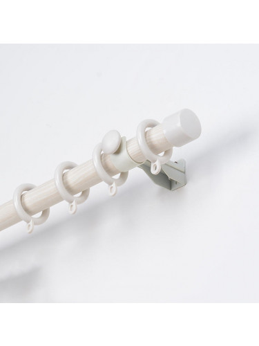 QYRF16 Fashion Wood Grain Outer Rod With Inner Track Set Ceiling/Wall Mount