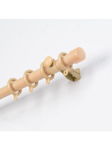 QYRF16 Fashion Wood Grain Outer Rod With Inner Track Set Ceiling/Wall Mount